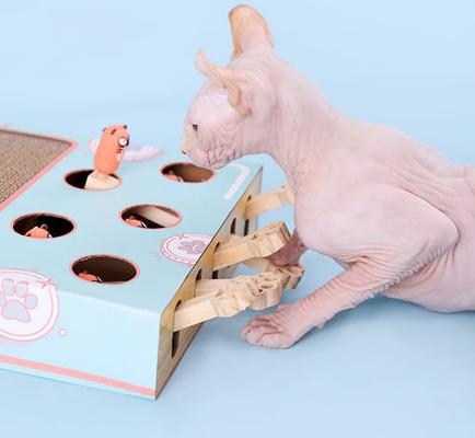 Show full view: Happy & Polly Corrugated Whack-a-Mole Cat Scratching Board slide 3 of 10