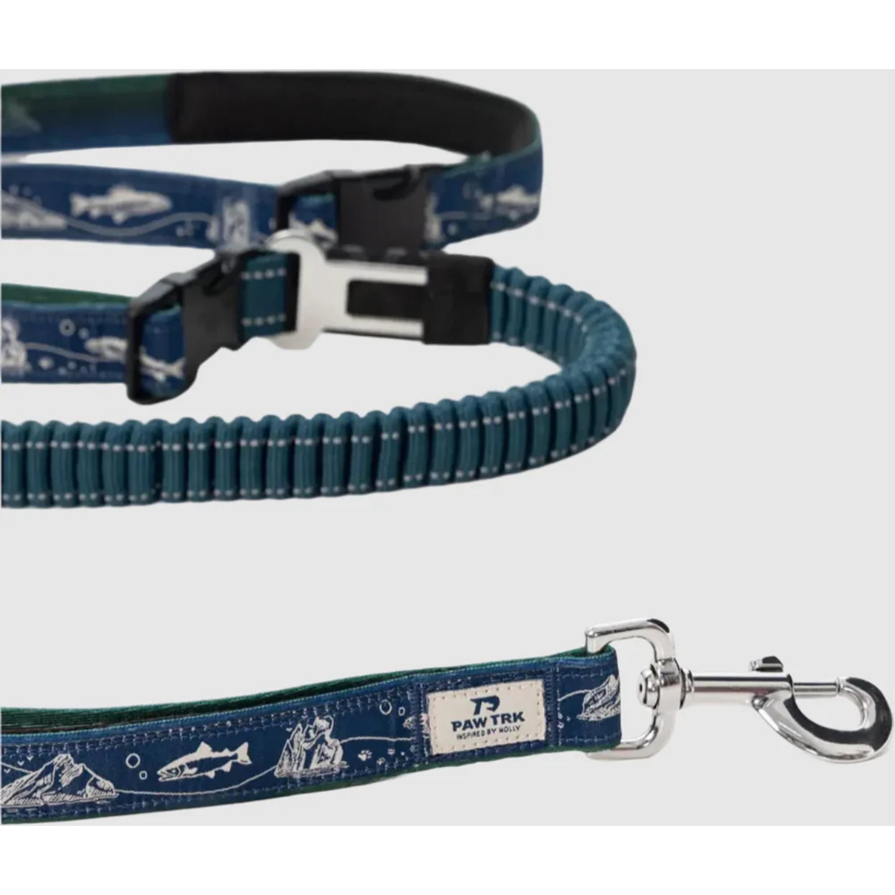 PawTrk TrailLead Dog Leash, Ocean Blue, One Size