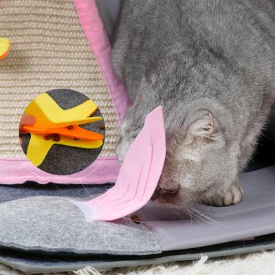 Show full view: Happy & Polly Fish Adventure Cat Sniffing Mat Tunnel, Grey slide 6 of 10