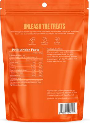 Show full view: Nom Nom Sweet Potato Chews Dehydrated Dog Treats, 6-oz pouch slide 3 of 9
