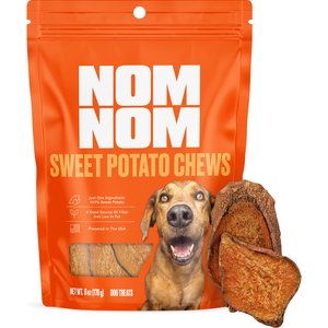 Nom Nom Sweet Potato Chews Dehydrated Dog Treats, 6-oz pouch