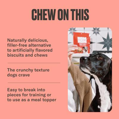 Show full view: Nom Nom Chicken & Cranberry Wafers Dehydrated Dog Treats, 7-oz pouch slide 5 of 9