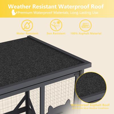 Show full view: LovMor Catio Outdoor Cat House with Roof, Grey slide 5 of 9