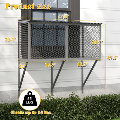 Show full view: LovMor Wooden Cat Window Perch, LightGrey slide 2 of 8