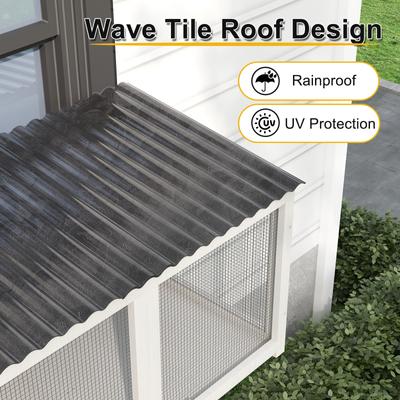 Show full view: LovMor Wooden Cat Window Perch, White slide 3 of 8