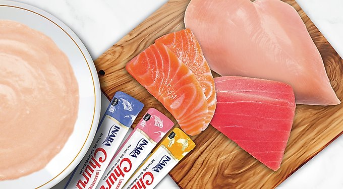 Inaba Churu Chicken Variety Creamy Puree Grain-Free Lickable Cat Treats