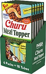 Inaba Churu Chicken with Cheese Recipe Dog Food Topper, 1.69-oz, 18 count