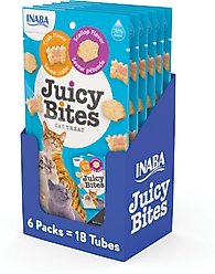 Inaba Juicy Bites Scallop & Crab Flavor Soft & Chewy Cat Treats, 0.4-oz pouch, 18 count