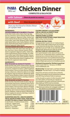 Show full view: Inaba Chicken Dinner Salmon & Beef Wet Dog Food, 2.4-oz pouch, case of 15 slide 4 of 9
