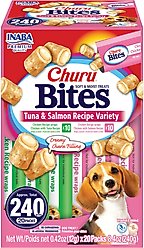 Inaba Churu Bites Wraps Tuna & Salmon Recipe Soft & Chewy Dog Treats, 0.42-oz tube, 20 count