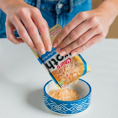 Show full view: Inaba Churu Shredded Chicken & Creamy Broth Chicken & Tuna Recipe Grain-Free Lickable Cat Treats, 1.4-oz pouch, 12 count slide 8 of 11