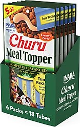 Inaba Churu Tuna Recipe Dog Food Topper, 1.69-oz tube, 18 count