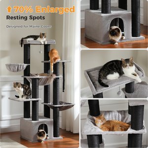 PAWZ Road 67-in Large Hammock Polyester Cat Tree & Condo, Large, Black