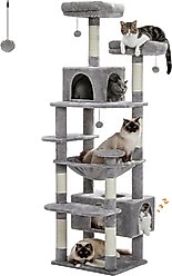 PAWZ Road 72-in Large Hammock Fleece Cat Tree & Condo, Large, Gray