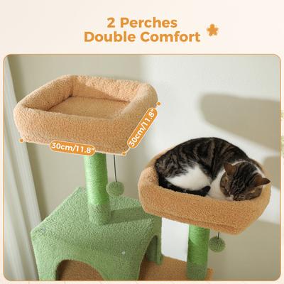 Show full view: PAWZ Road 72-in Large Hammock Fleece Cat Tree & Condo, Large, Green slide 8 of 11