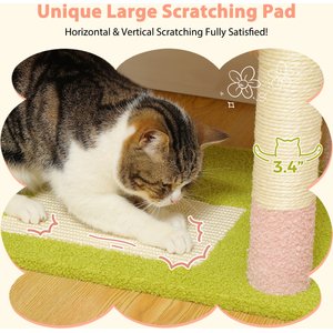 PAWZ Road 72-in Flower Large Hammock Fleece Cat Tree & Condo, Large, Pink