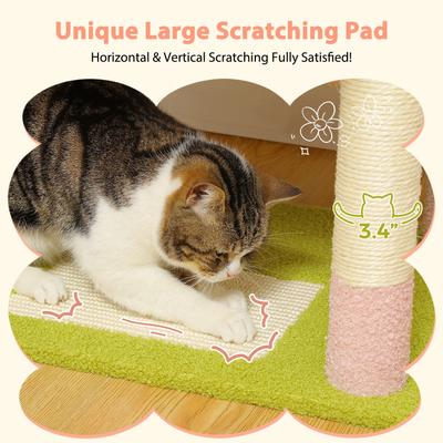 Show full view: PAWZ Road 72-in Flower Large Hammock Fleece Cat Tree & Condo, Large, Pink slide 7 of 11