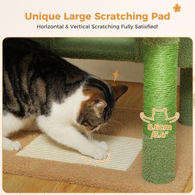 Show full view: PAWZ Road 72-in Large Hammock Fleece Cat Tree & Condo, Large, Green slide 4 of 11