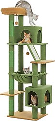 PAWZ Road 71-in Large Hammock Polyester Cat Tree & Condo, X-Large, Green