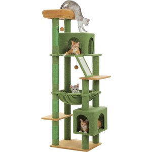PAWZ Road 71-in Large Hammock Polyester Cat Tree & Condo, X-Large, Green