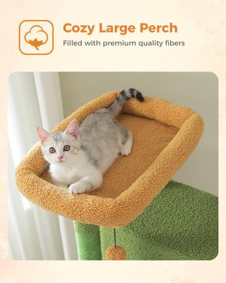 Show full view: PAWZ Road 71-in Large Hammock Polyester Cat Tree & Condo, X-Large, Green slide 3 of 9