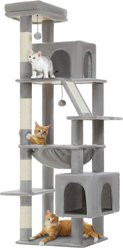 PAWZ Road 71-in Large Hammock Polyester Cat Tree & Condo, X-Large, Gray