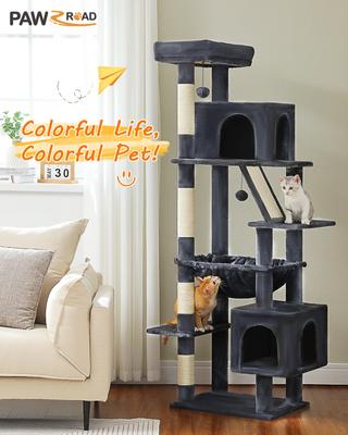 Show full view: PAWZ Road 71-in Large Hammock Polyester Cat Tree & Condo, X-Large, Dark Gray slide 2 of 9