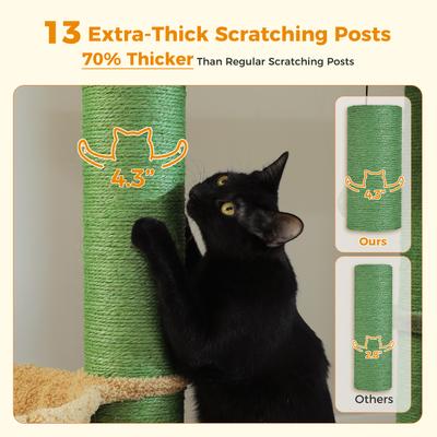 Show full view: PAWZ Road 67-in Large Hammock Polyester Cat Tree & Condo, Large, Green slide 4 of 10