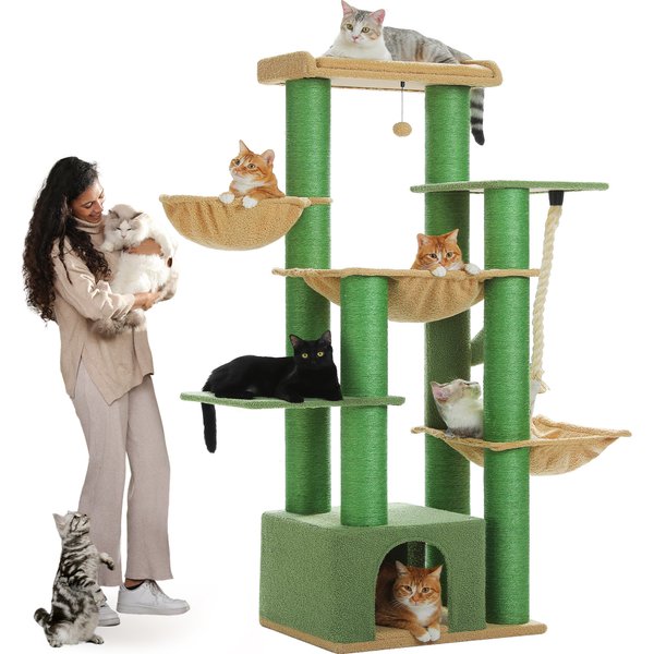 PAWZ Road 67-in Large Hammock Polyester Cat Tree & Condo, Large