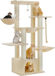 PAWZ Road 67-in Large Hammock Polyester Cat Tree & Condo, Large, Beige