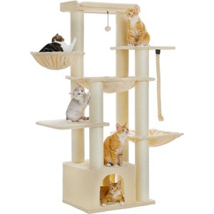 PAWZ Road 67-in Large Hammock Polyester Cat Tree & Condo, Large, Beige