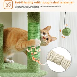 PAWZ Road 70.9-in Polyester Cat Tree & Condo, Green slide 2 of 8