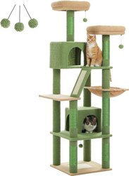 PAWZ Road 70.9-in Polyester Cat Tree & Condo, Green