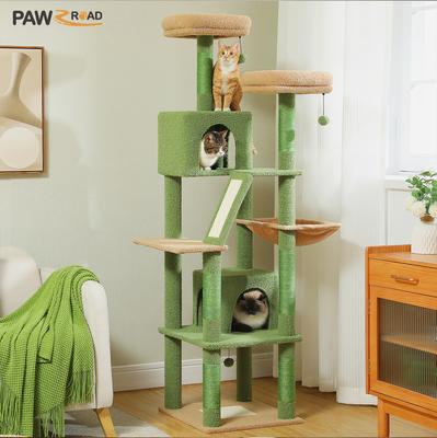 Show full view: PAWZ Road 70.9-in Polyester Cat Tree & Condo, Green slide 3 of 12