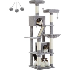 PAWZ Road 70.9-in Polyester Cat Tree & Condo, Gray
