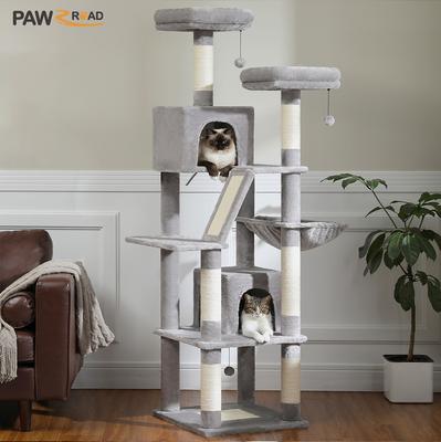 Show full view: PAWZ Road 70.9-in Polyester Cat Tree & Condo, Gray slide 2 of 11
