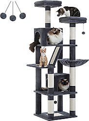 PAWZ Road 70.9-in Polyester Cat Tree & Condo, Dark Gray