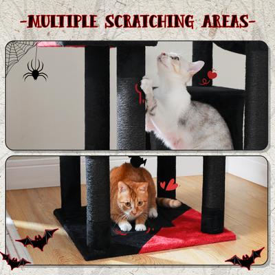 Show full view: PAWZ Road 70.9-in Polyester Cat Tree & Condo, Black slide 5 of 11