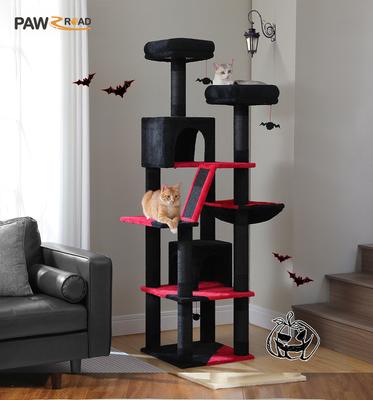 Show full view: PAWZ Road 70.9-in Polyester Cat Tree & Condo, Black slide 2 of 11