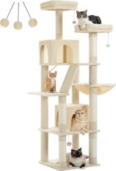 PAWZ Road 70.9-in Polyester Cat Tree & Condo, Beige