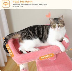 PAWZ Road 45.7-in Large Hammock Polyester Cat Tree & Condo, Medium, Pink slide 2 of 9