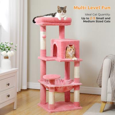 Show full view: PAWZ Road 45.7-in Large Hammock Polyester Cat Tree & Condo, Medium, Pink slide 3 of 12