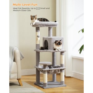 PAWZ Road 45.7-in Large Hammock Polyester Cat Tree & Condo, Medium, Gray