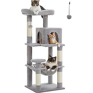 PAWZ Road 45.7-in Large Hammock Polyester Cat Tree & Condo, Medium, Gray