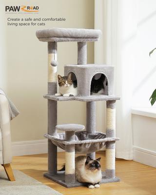 PAWZ Road 45.7-in Large Hammock Polyester Cat Tree & Condo, Medium