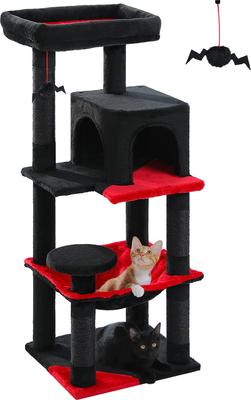 Show full view: PAWZ Road 45.7-in Large Hammock Polyester Cat Tree & Condo, Medium, Black slide 9 of 12