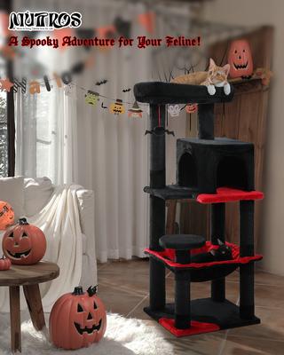 Show full view: PAWZ Road 45.7-in Large Hammock Polyester Cat Tree & Condo, Medium, Black slide 3 of 12