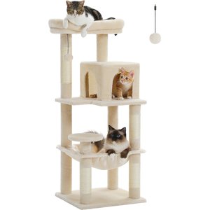 PAWZ Road 45.7-in Large Hammock Polyester Cat Tree & Condo, Medium, Beige