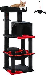 PAWZ Road 45.7-in Large Hammock Polyester Cat Tree & Condo, Medium, Black