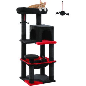 PAWZ Road 45.7-in Large Hammock Polyester Cat Tree & Condo, Medium, Black